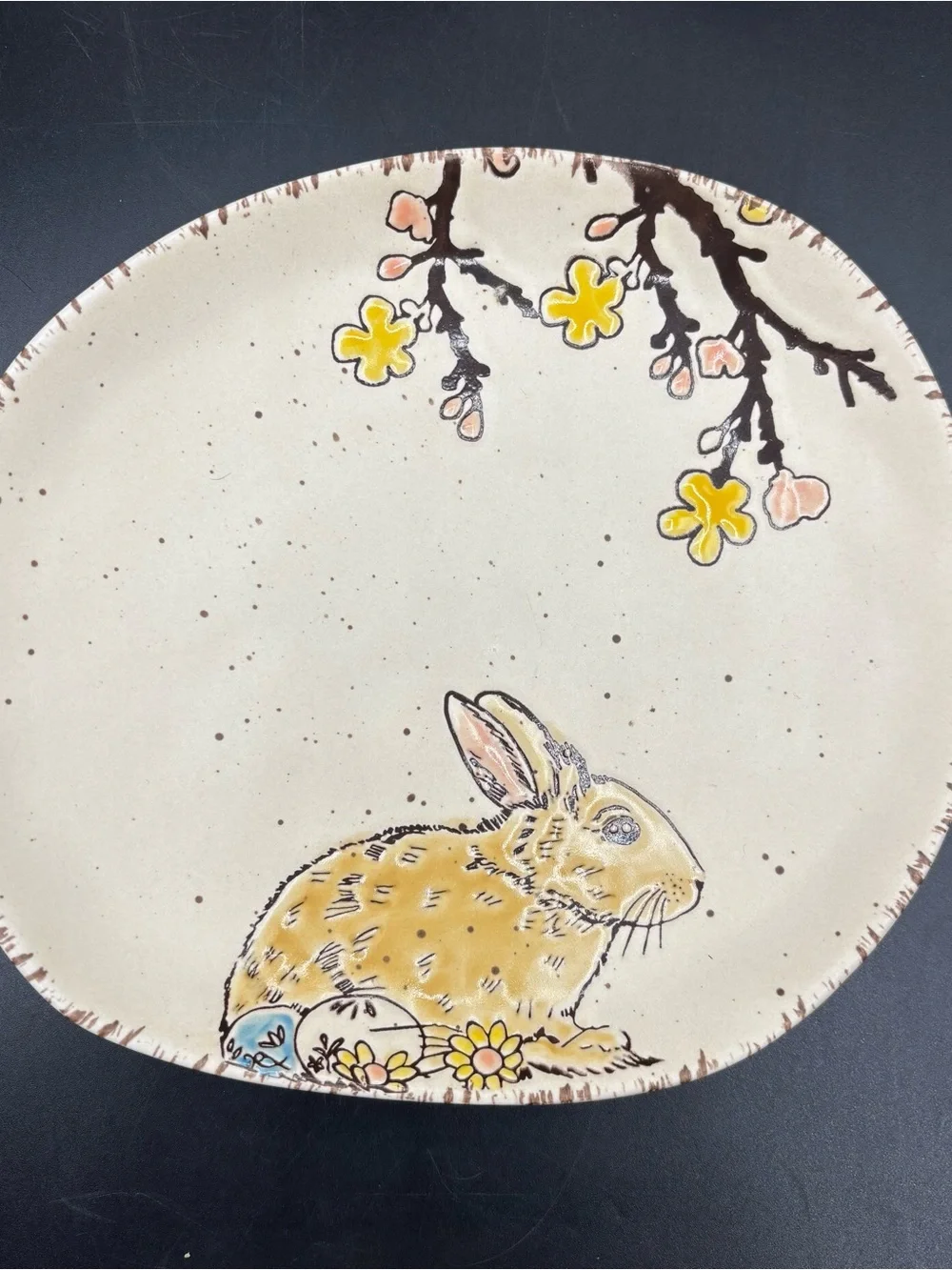 Spectrum Designz Sugar Bowl Creamer Plate Set Bunny Butterfly Flowers Farmhouse